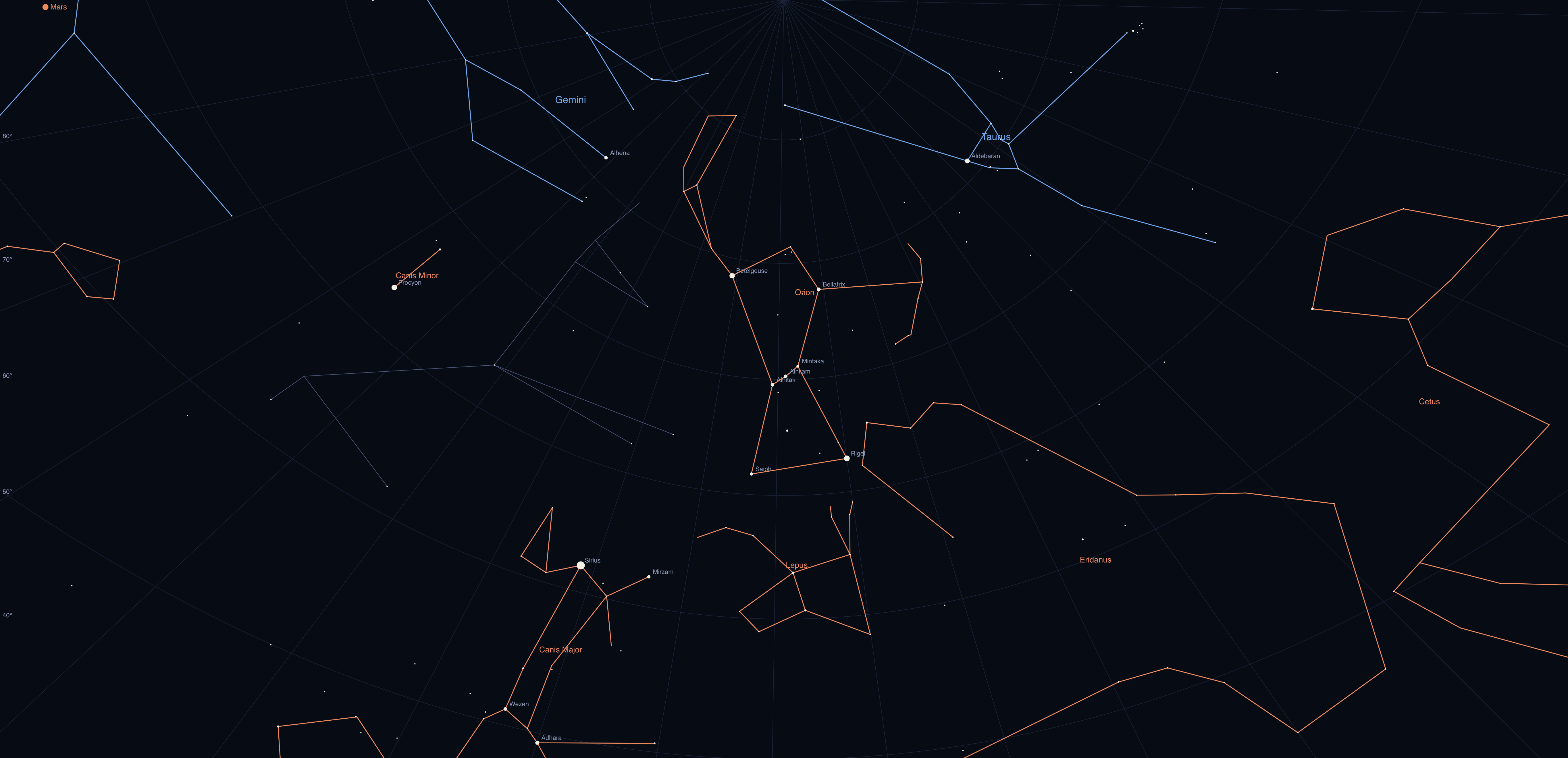 Constellations over orlando on October 15, 2026